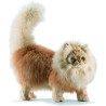 Animaux-Bois-Animaux-Bronzes.com propose Chat persan à 4 pattes miel/écru 45 cm peluche animalière -5011