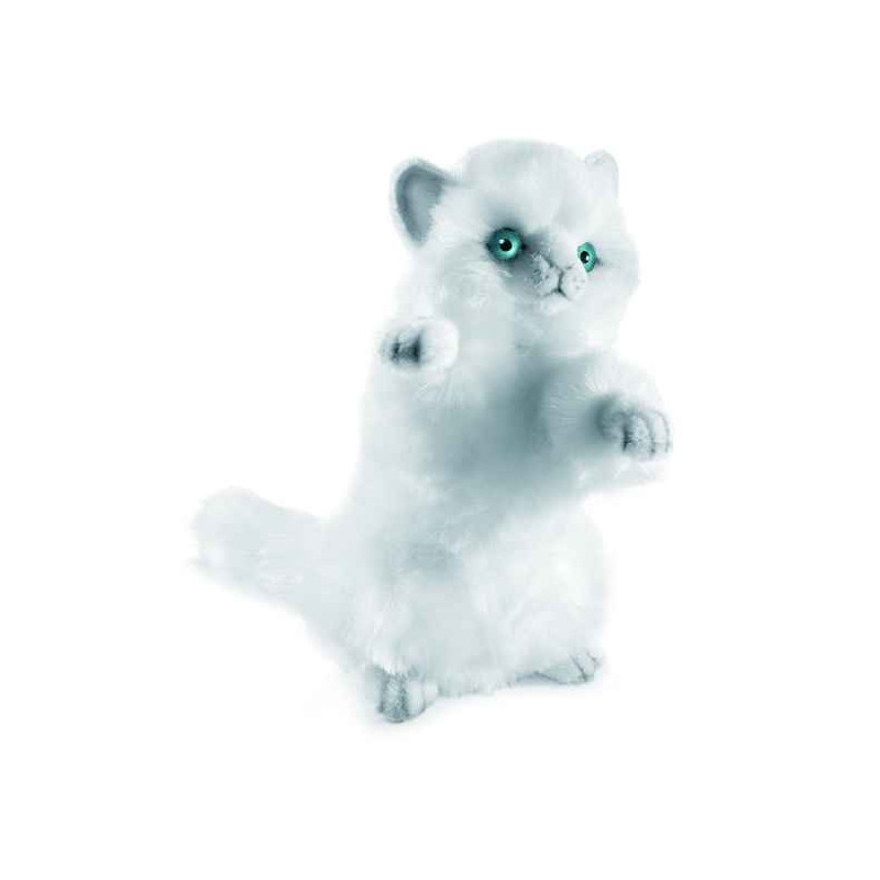 Anima   Peluche chat joueur blanc 24 cm   3435