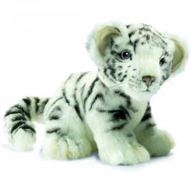 Anima   Peluche bébé tigre blanc assis 18 cm   3420