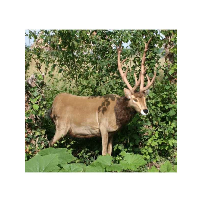 Animaux de la ferme Cerf 100 cm peluche animalière -3366