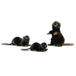 Animaux de la forêt Castor dressé 30 cm peluche animalière -3355