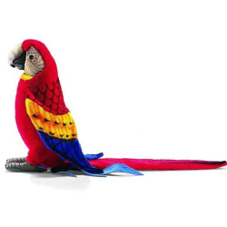 Décoration OiseauxAra rouge 31 cm peluche animalière -3067 Anima