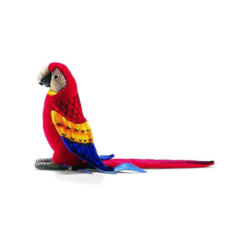Décoration OiseauxAra rouge 31 cm peluche animalière -3067 Anima