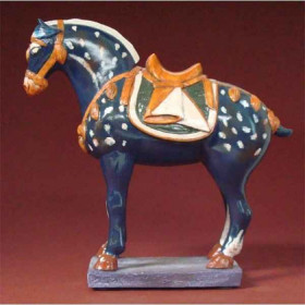 Figurine art mouseion tri col horse blue  ch03 3dMouseion