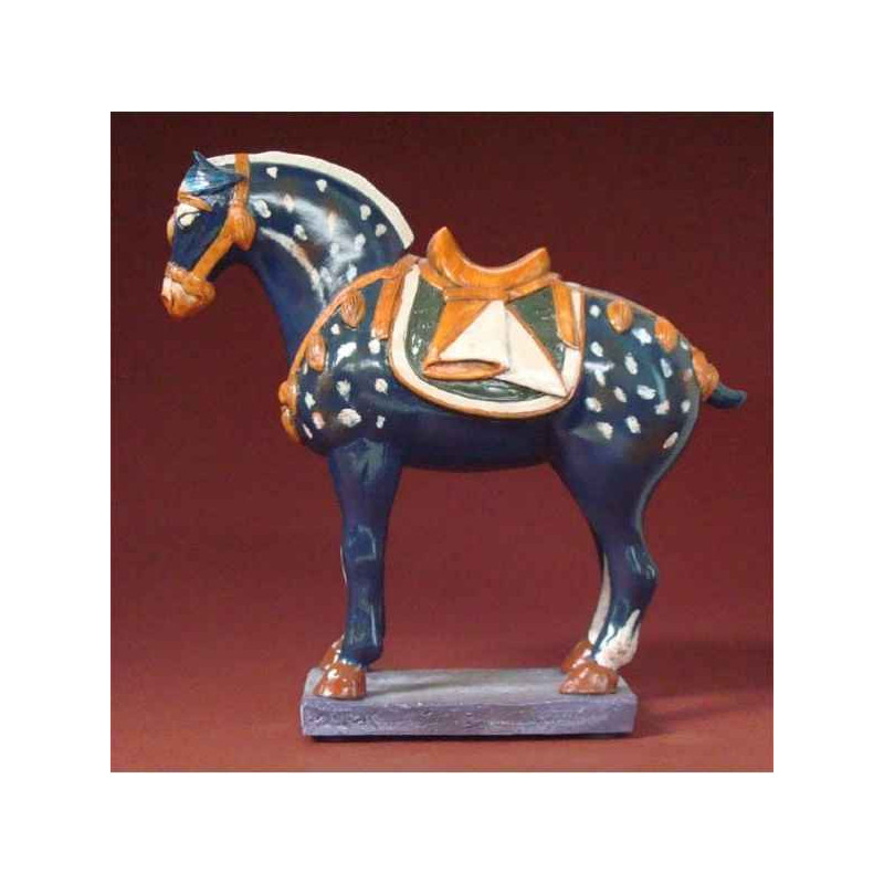 Figurine art mouseion tri col horse blue  ch03 3dMouseion