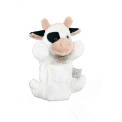 Décors Animaux peluche Marionnette peluche Vache blanche 1224