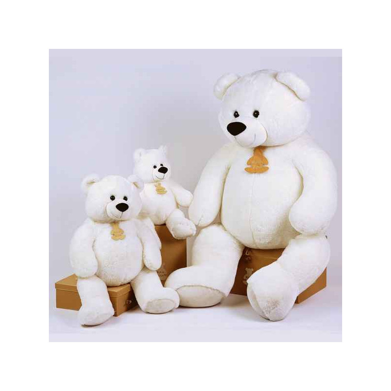 Peluche Gros ours blanc petit modèle -ho1245Blc