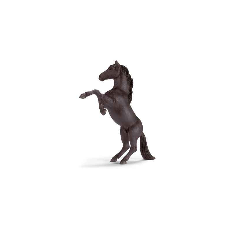 schleich-13624-Mustang noir se cabrant