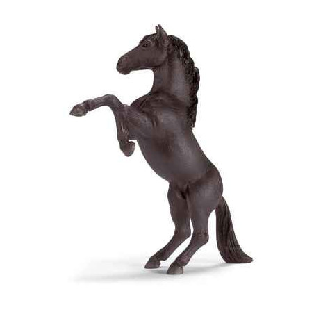 schleich-13624-Mustang noir se cabrant