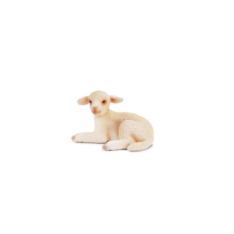 Animaux de la ferme schleich-13284-Agneau couché