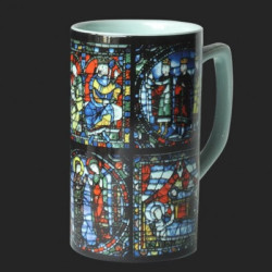 Mugs d'après l'oeuvre de cathédrale de notre dame de chartres, vitraux médiévaux 3dMouseion -MUG20CHA