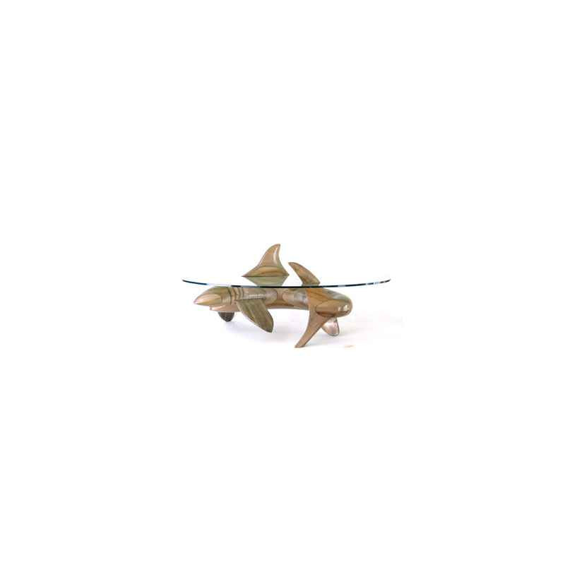 Animaux-Bois-Animaux-Bronzes propose Le requin en bois de Rauli 105 cm x 42 cm x 43 cm - LAST-MRE105-R
