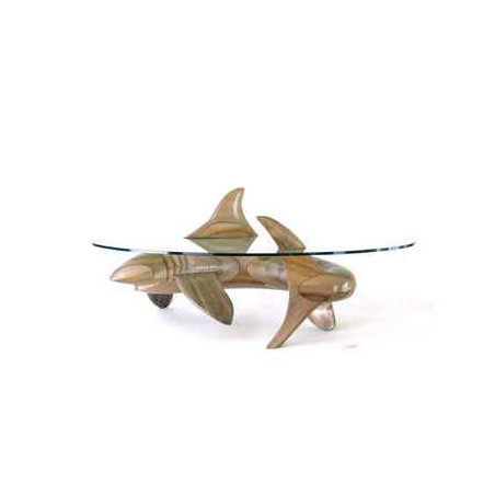 Animaux-Bois-Animaux-Bronzes propose Le requin en bois de Rauli 105 cm x 42 cm x 43 cm - LAST-MRE105-R