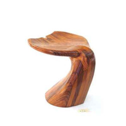 Animaux marins Tabouret de bar - Queue de baleine en Pin - Hauteur 40 cm - LAST-MQU040-P