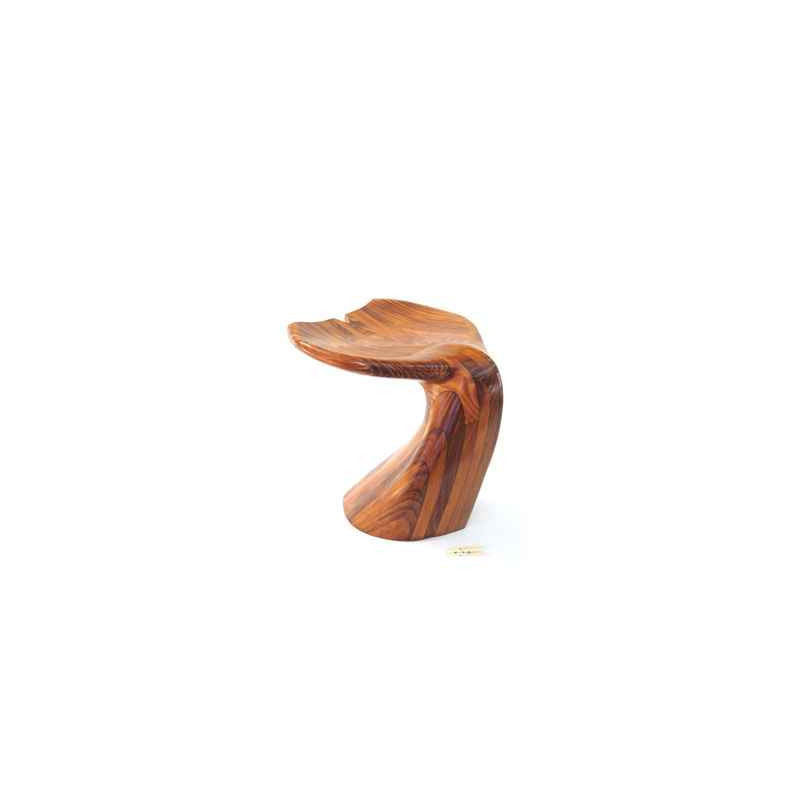 Animaux marins Tabouret de salon - Queue de baleine en bois de Rauli - Hauteur 40 cm - LAST-MQU040-R