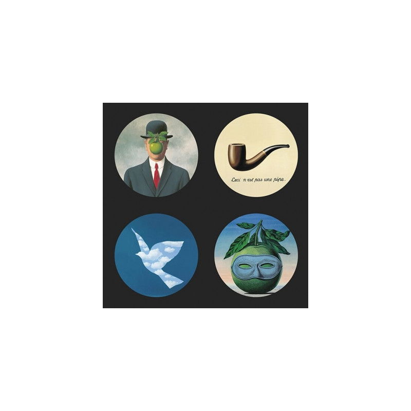 Set de 4 sous verre décors magritte 3dMouseion -CS11MAG