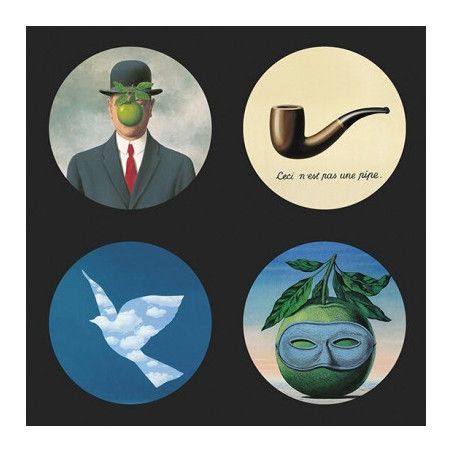 Set de 4 sous verre décors magritte 3dMouseion -CS11MAG