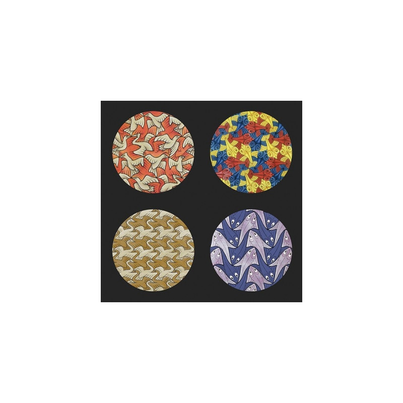 Set de 4 sous verre décors symétrie par escher 3dMouseion -CS15ESC