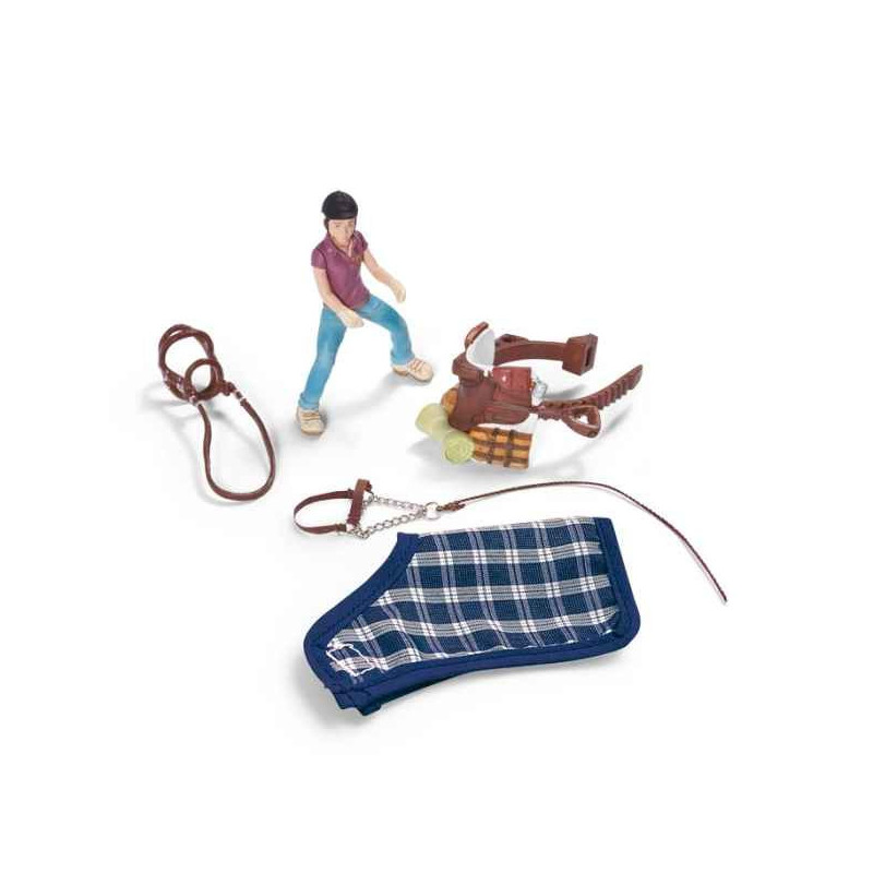 Figurine set équitation poney, camping schleich-42093