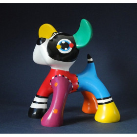 Statuette artiste jacky zegers, chien junior mini 3dMouseion  -JZ06