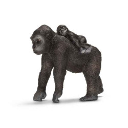 Animaux de la ferme Figurine femelle gorille avec son bébé schleich-14662