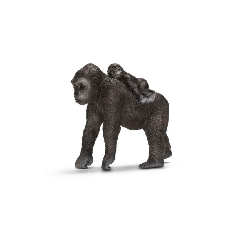 Animaux de la ferme Figurine femelle gorille avec son bébé schleich-14662