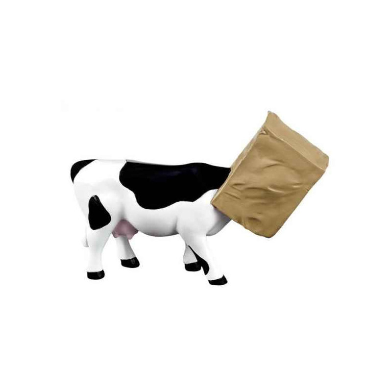 Animaux de la ferme Vache cow hide CowParade résine taille M