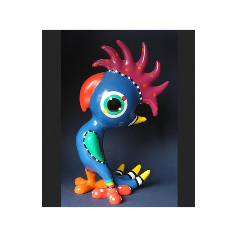 Décoration OiseauxStatuette artiste jacky zegers, perroquet pex large -JZ09 Jacky Zegers