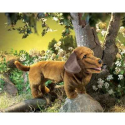 Animaux-Bois-Animaux-Bronzes propose Chien dachshund marionnette 