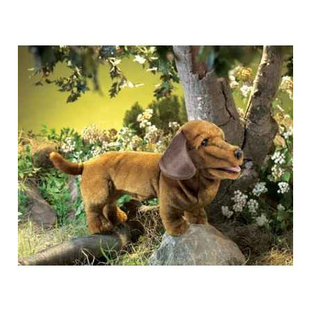 Animaux-Bois-Animaux-Bronzes propose Chien dachshund marionnette 