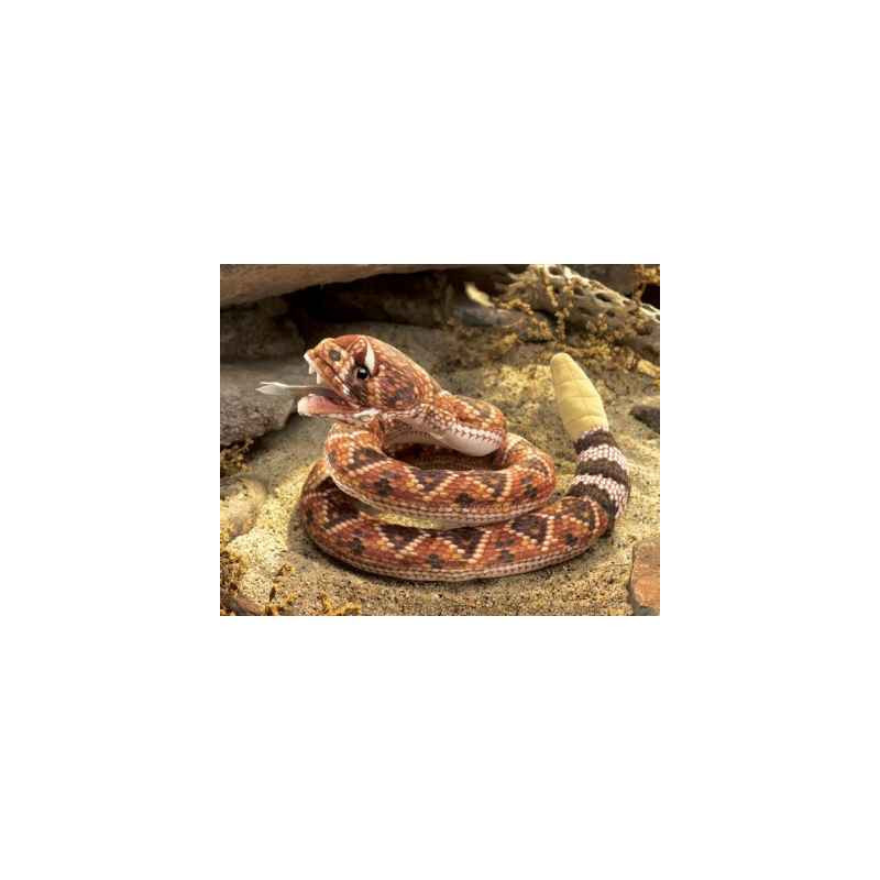 Marionnette peluche serpent crotale folkmanis 2893