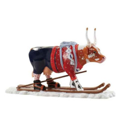 Animaux de la ferme Vache the ski cow CowParade résine taille M
