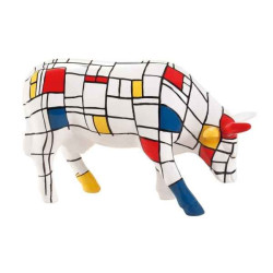 Animaux de la ferme Vache moondrian CowParade céramique taille M