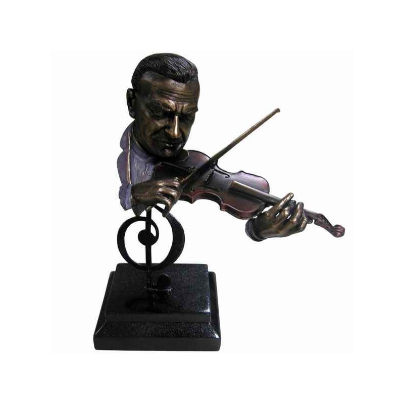 Figurine résine façon métal violon Statue Musicien  -Y10ZP -717