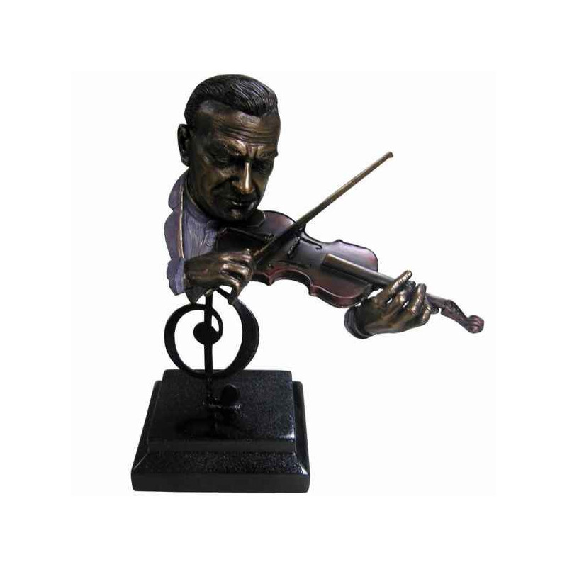 Décoration Statue résine Figurine résine façon métal violon Statue Musicien -Y10ZP-717