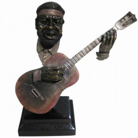 Figurine résine façon métal guitare Statue Musicien  -Y10ZP -719