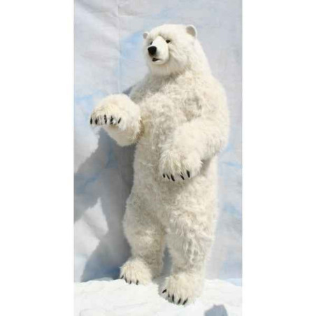 Décoration animaux Automate ours polaire dressé 100cmh/50cml (4445) peluche animalière -0095