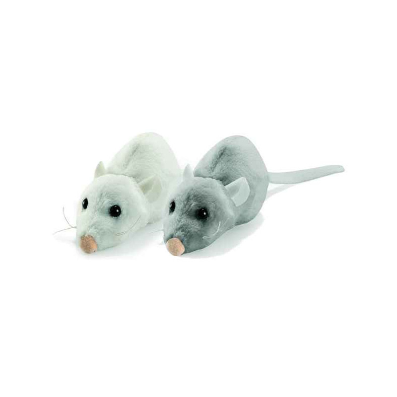 Animaux de la forêt Souris grise ou blanche assorties 8 cm peluche animalière -1740
