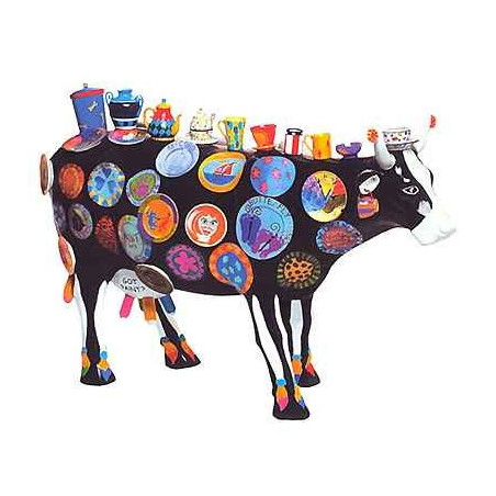 Animaux de la ferme VacheThe Moo Potter CowParade céramique taille M