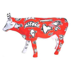 Animaux de la ferme Cow Parade - Milan 2007 - Artiste Laura Fiume - Fish Cow - 46434
