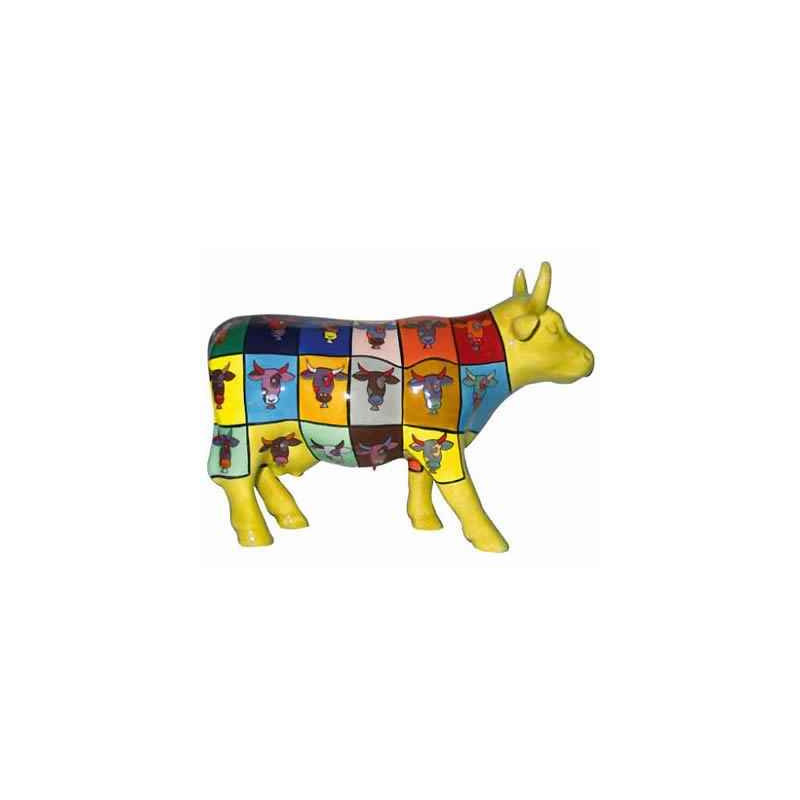 Animaux de la ferme Cow Parade -Boston 2006, Artiste Joe Fiorello -Pop Art Cow-41293
