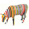 Animaux de la ferme Petite vache Striped CowParade résine taille S