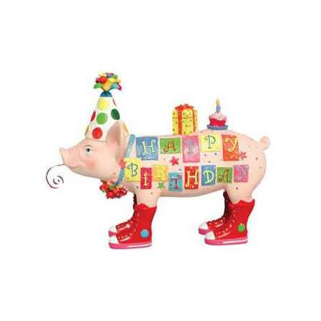Figurine Cochon - This Little Piggy - Happy Birthday - TLP16834