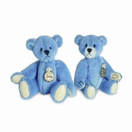 Animaux-Bois-Animaux-Bronzes propose Peluche Ours Teddy bleu Hermann Teddy original miniature 5cm 15395 5