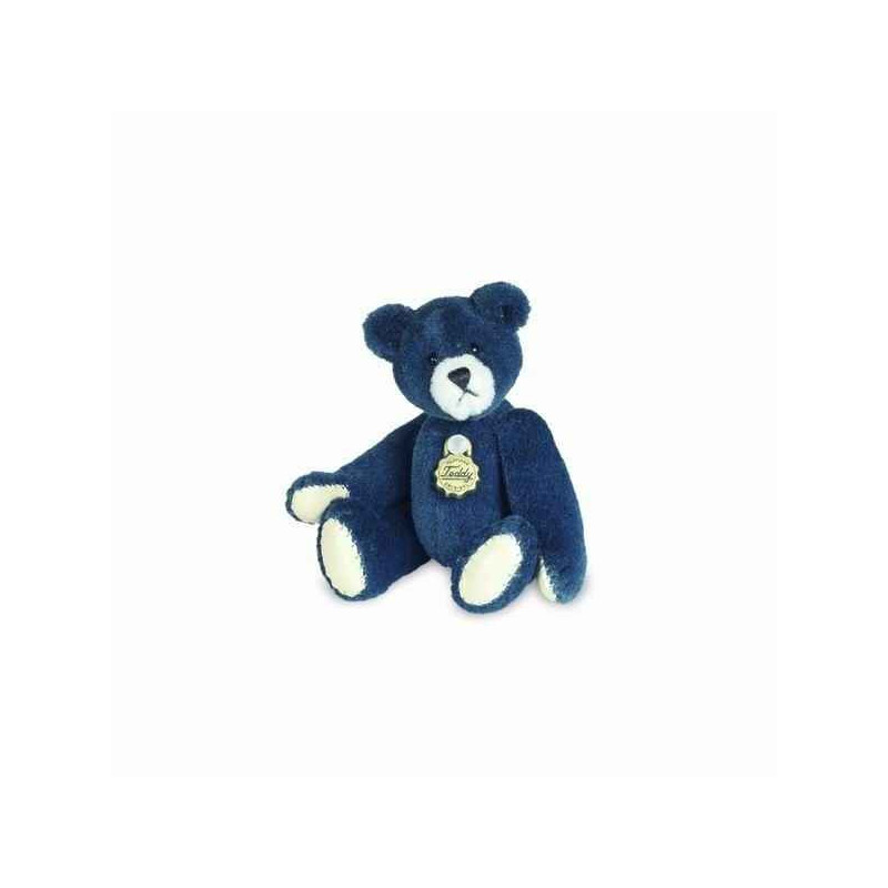 Animaux-Bois-Animaux-Bronzes propose Peluche Ours Teddy bleu foncé Hermann Teddy original miniature 15398 6 6 cm 