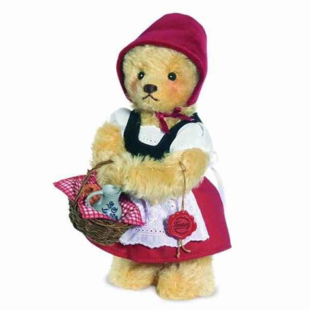 Animaux-Bois-Animaux-Bronzes propose Peluche Ours Teddy bear "little red riding hood" Hermann Teddy original 26cm 11834 3