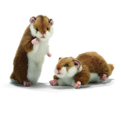 Animaux de la forêt Hamsters dressé et couché 16 cm peluche animalière -3738