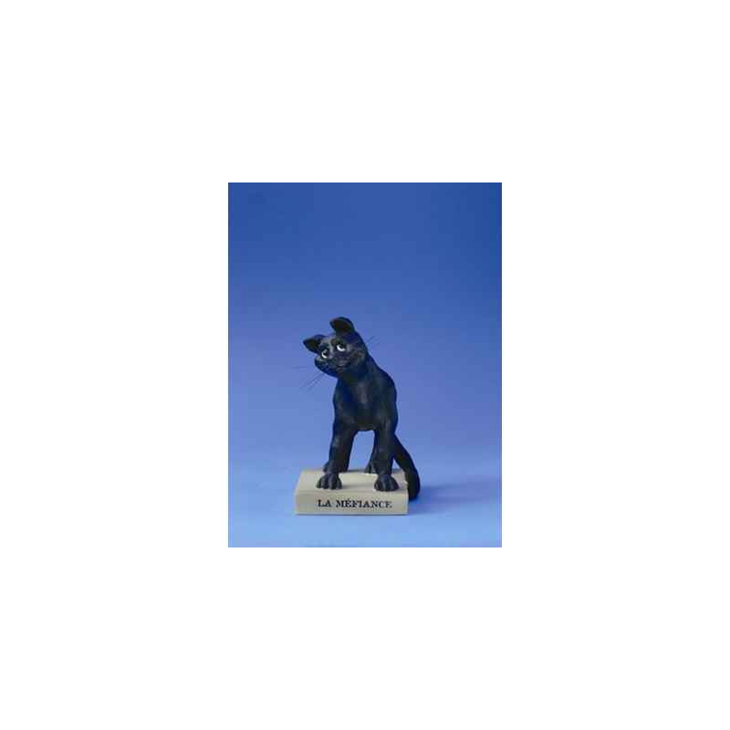 Animaux-Bois-Animaux-Bronzes.com propose Chat Le Chat Domestique La Méfiance CD06