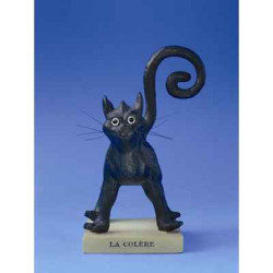 Animaux-Bois-Animaux-Bronzes.com propose Chat Le Chat Domestique La Colère CD03