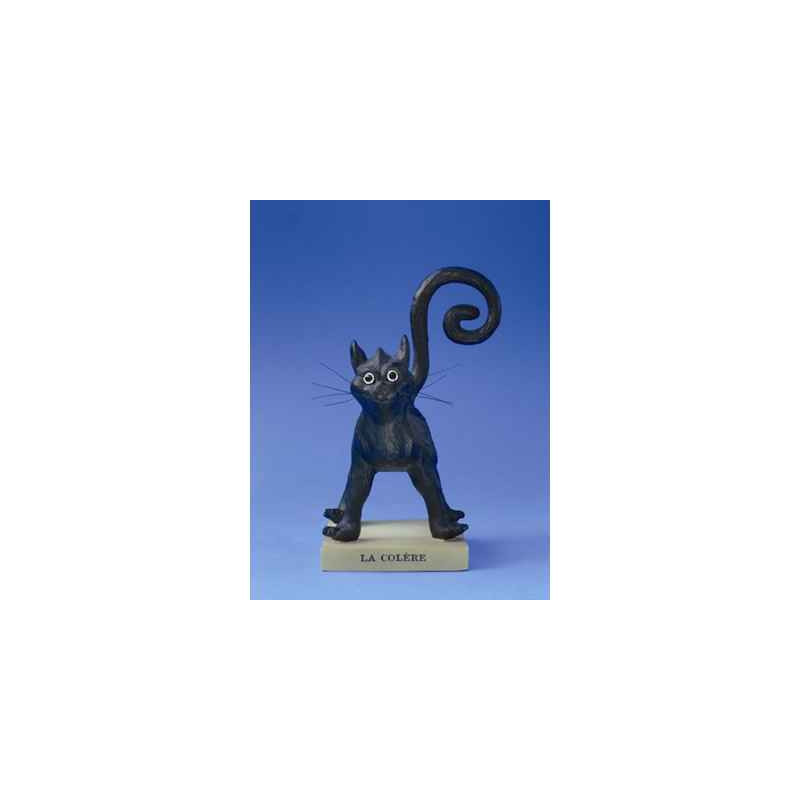 Animaux-Bois-Animaux-Bronzes.com propose Chat Le Chat Domestique La Colère CD03